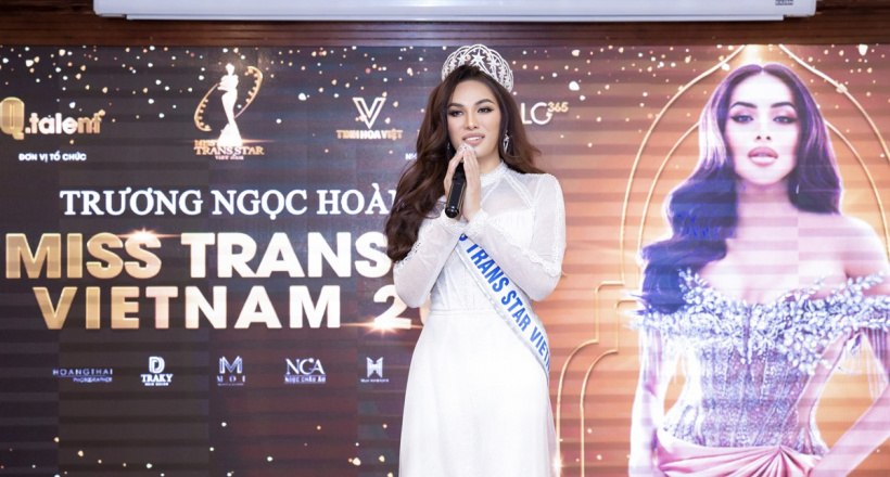 Mai Ngô chúc mừng Hoàng Kim dự thi hoa hậu chuyển giới tại Tây Ban Nha