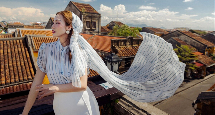 Khả Ngân cùng thời trang Elise cuốn hút trong từng khung hình