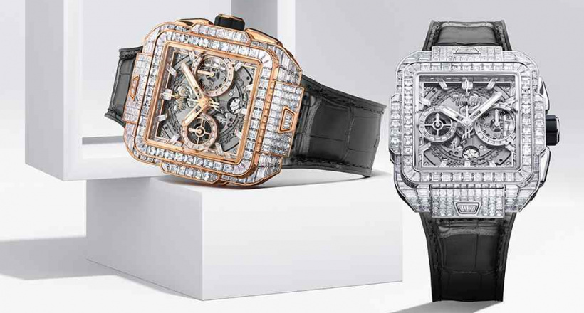 Ra mắt Hublot Square Bang Unico kim cương độc đáo phiên bản 2023