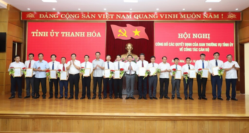 Thanh Hoá: Ban Thường vụ Tỉnh ủy điều động, bổ nhiệm 13 vị trí lãnh đạo chủ chốt