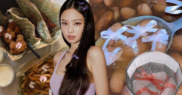 Dân tình rần rần buộc nơ vào đồ ăn, “thánh tạo trend” Jennie (BLACKPINK) bỗng chốc được xướng tên