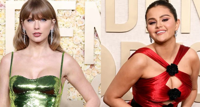 Thảm đỏ "Quả Cầu Vàng": Taylor Swift mặc đồ Gucci, Selena Gomez diện váy đỏ độc lạ