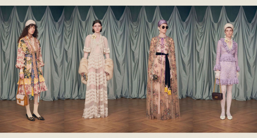 Valentino thay tấm áo bohamian lãng mạn trong BST Xuân Hè 2025