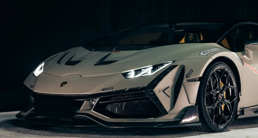 Lamborghini Huracan EVO hầm hố với gói độ thân rộng DarwinPRO