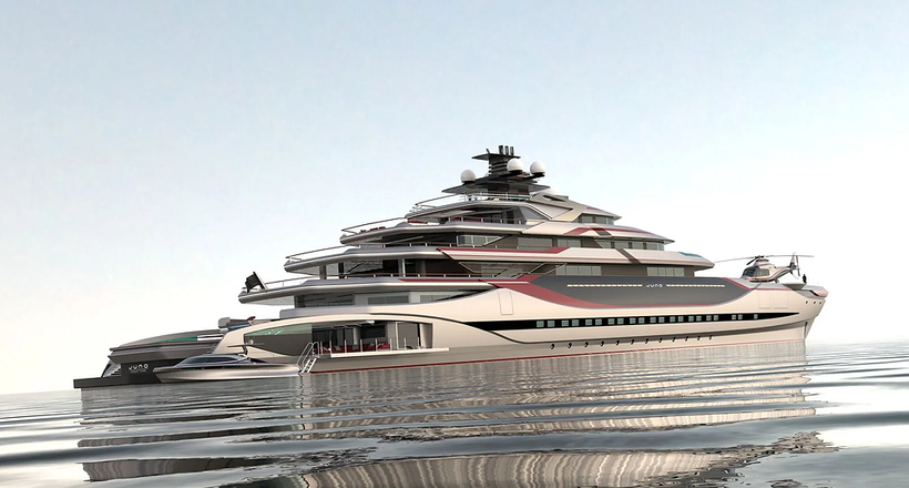 NTK du thuyền lừng danh Ý Enzo Manca hé lộ concept gigayacht Juno dài 109m