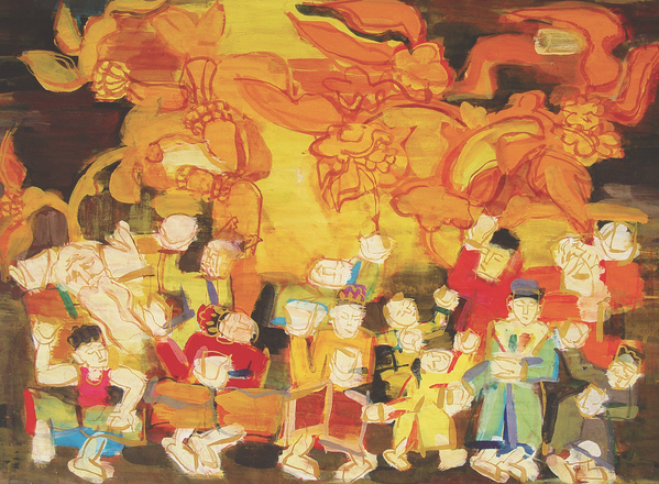Tranh của danh họa Nguyễn Tư Nghiêm - Sự khác biệt đến từ chất liệu hội họa