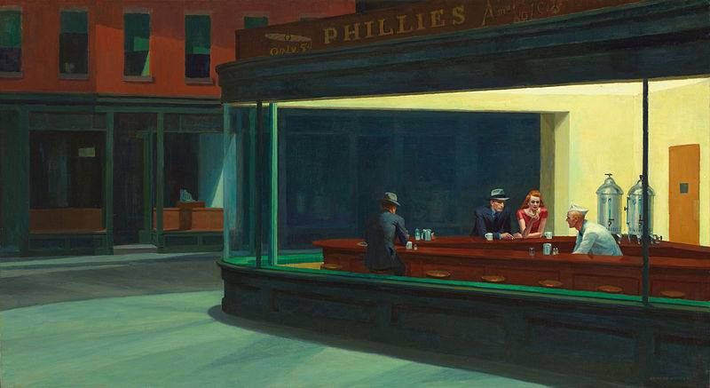 Edward Hopper khắc hoạ nỗi cô đơn nơi phố thị qua bức tranh nổi tiếng “Nighthawks”