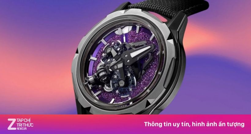 Đồng hồ 188.000 USD với mặt số màu tím độc nhất