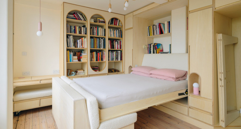 Căn hộ nhỏ Florin Court: Tiện ích trong những chiếc ngăn