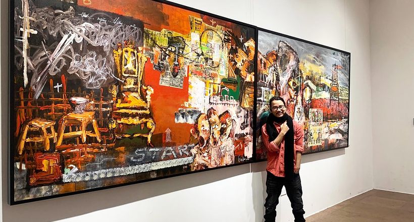 Ánh mắt, ghế đỏ và vùng xanh của họa sỹ "hậu biểu hiện" Lê Thừa Hải