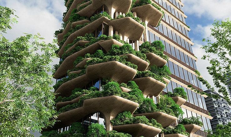 Tòa tháp đa chức năng Urupê - thiết kế sinh học ứng phó với đô thị hóa và biến đổi khí hậu