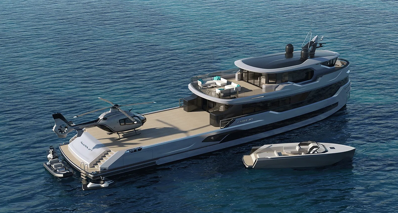 Siêu du thuyền Aluna 127 đến từ FDC Yachts nổi bật với boong thuyền đa năng