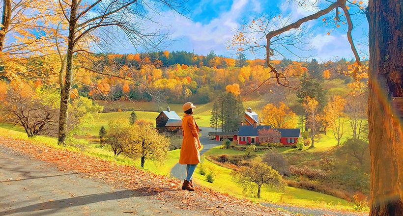Vẻ đẹp ngoạn mục của New England (Mỹ) trong thu vàng mênh mang