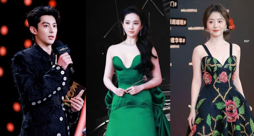 Lưu Diệc Phi lấn át đàn em trên thảm đỏ