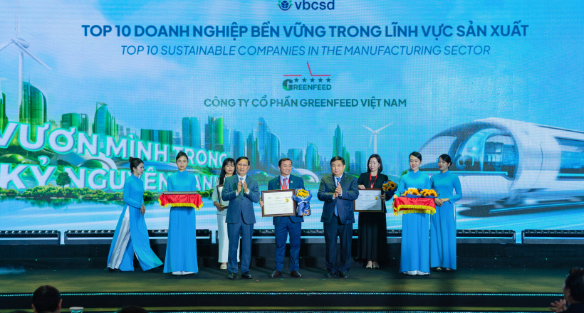 GREENFEED được bình chọn là doanh nghiệp sản xuất bền vững và nơi làm việc tốt nhất Việt Nam