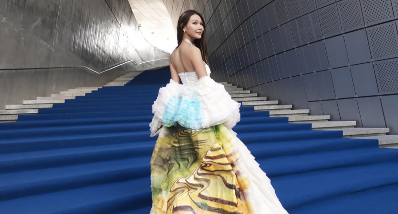 Diệp Linh Châu mang bản sắc Việt tới vị trí Front-Row tại tuần lễ thời trang Hàn Quốc