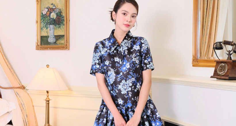 Quỳnh Lương khoe nhan sắc rực rỡ với BST Xuân Xanh của SIXDO