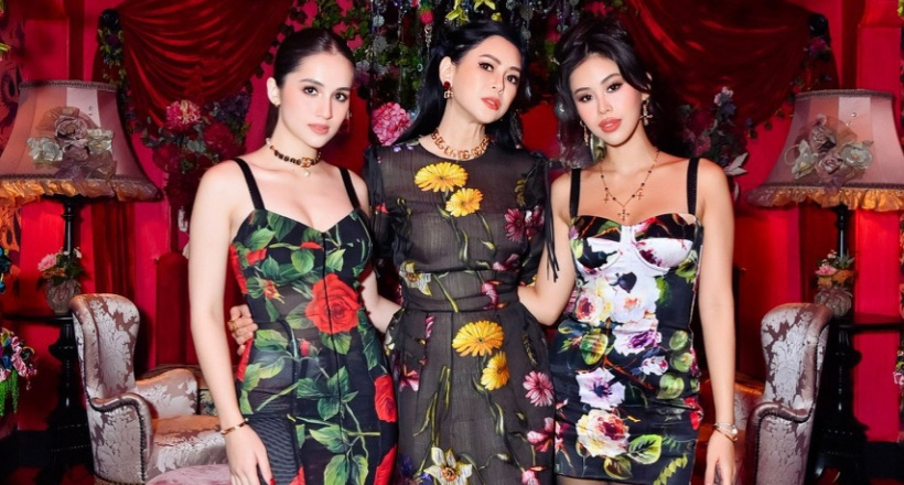 Tiên Nguyễn cùng mẹ chúc mừng doanh nhân Dương Quốc Nam