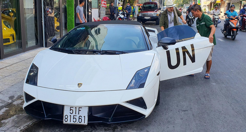 Siêu xe Lamborghini Gallardo mui trần của ông Đặng Lê Nguyên Vũ tái xuất