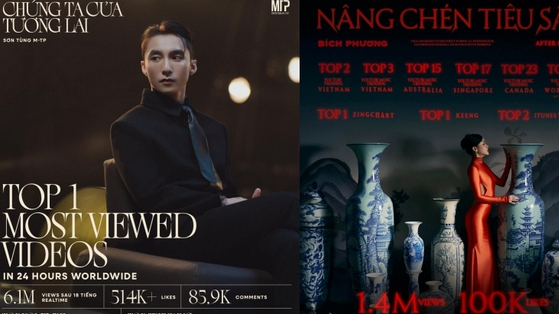 Sơn Tùng M-TP thắng đậm trước Bích Phương về mặt chỉ số, Suboi được khen nhất nhưng thành tích MV thế nào?