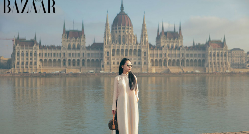 Ngô Đặng Tuệ Nhi mang áo dài dạo một vòng quanh Châu Âu