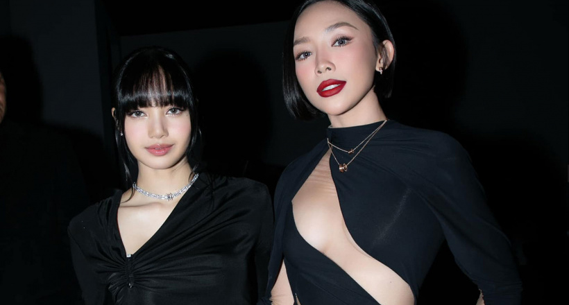 Tóc Tiên và Lisa (BLACKPINK) ôm eo tại sự kiện Bulgari