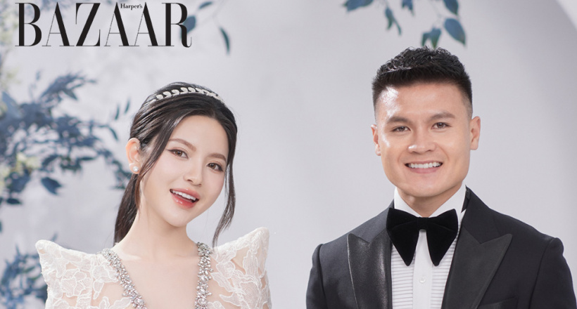 Bà xã cầu thủ Quang Hải mặc đầm cưới nào trong bộ ảnh cưới?