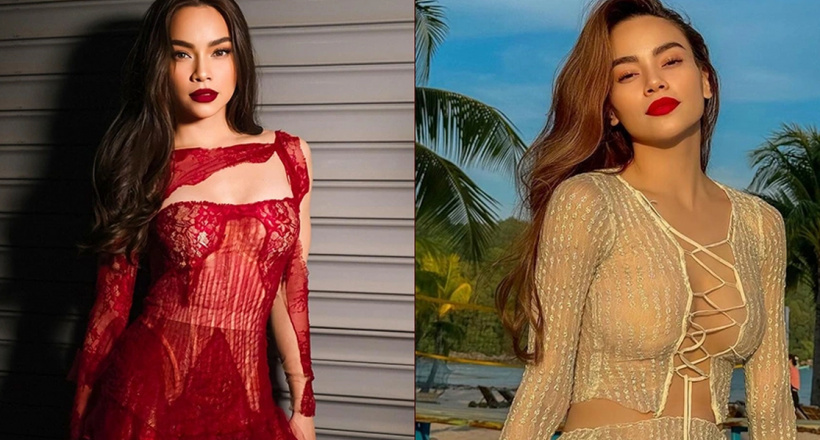 Hồ Ngọc Hà chăm khoe dáng gợi cảm với đồ xuyên thấu