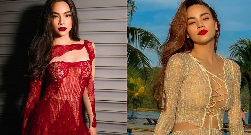 Hồ Ngọc Hà chăm khoe dáng gợi cảm với đồ xuyên thấu