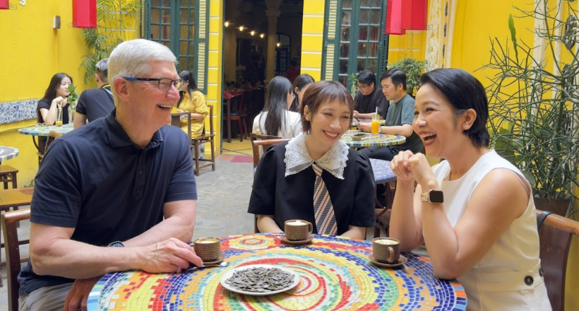 Tìm danh tính quán cà phê trứng CEO Tim Cook ngồi uống với Mỹ Linh
