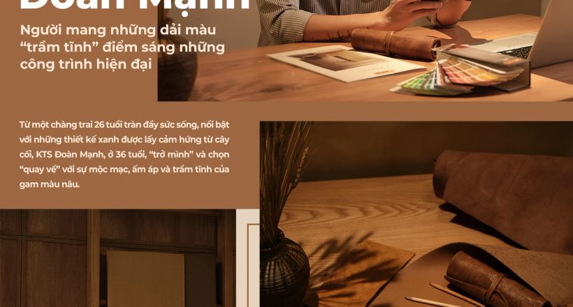 KTS Đoàn Mạnh - Người mang những dải màu “trầm tĩnh” điểm sáng những công trình hiện đại