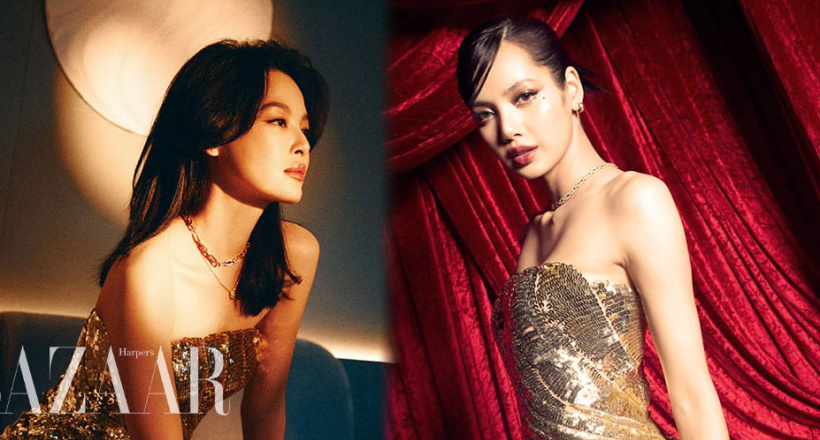 Lisa (BLACKPINK) và Tân Chỉ Lôi đụng váy Oscar De La Renta