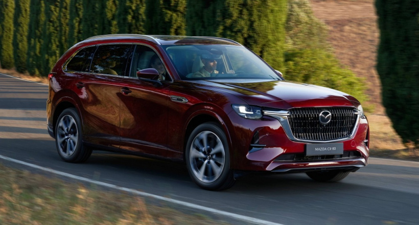 Tân binh Mazda CX-80 ra mắt: 3 hàng ghế,chỉ có trang bị động cơ hybrid