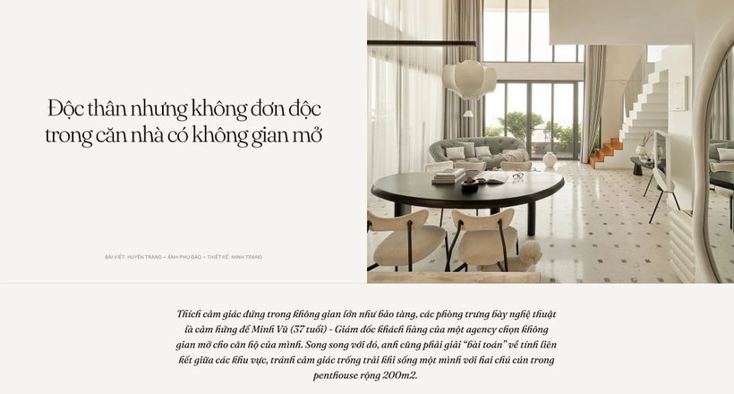 Độc thân nhưng không đơn độc trong căn nhà có không gian mở