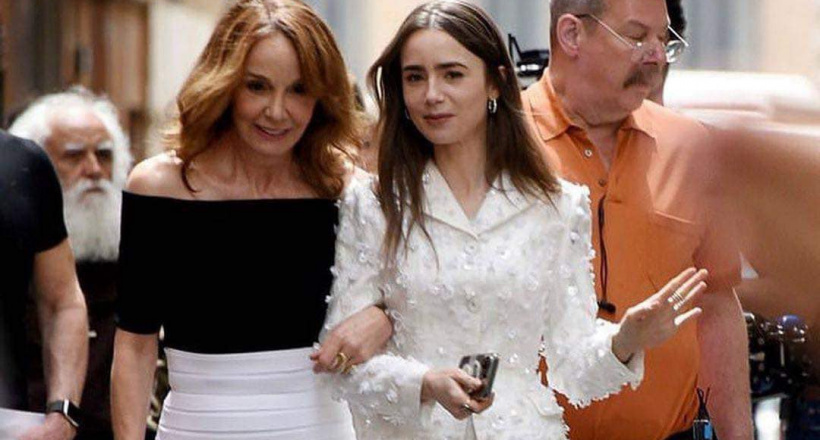 Lily Collins diện trang phục SIXDO của Đỗ Mạnh Cường quay phim "Emily in Paris"