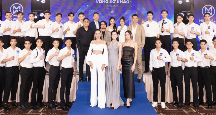 Lương Thùy Linh, Hoàng Phương, Đỗ Hà, đến vòng sơ khảo Mr World Vietnam ủng hộ các thí sinh