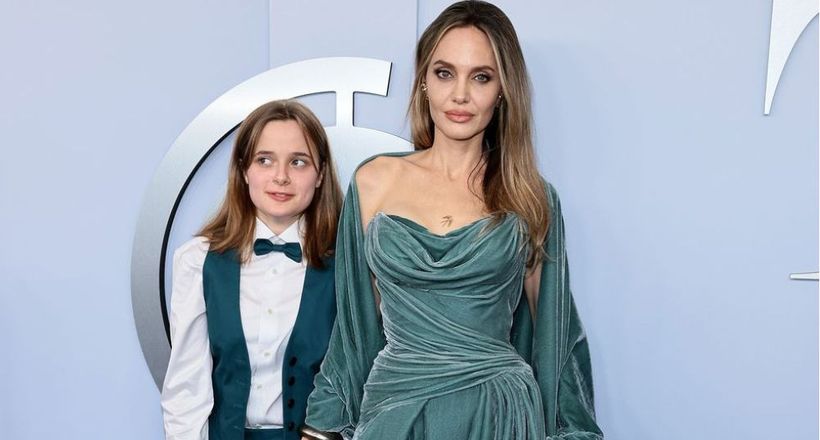 Angelina Jolie đưa con gái út Vivienne lên thảm đỏ lễ trao giải Tony