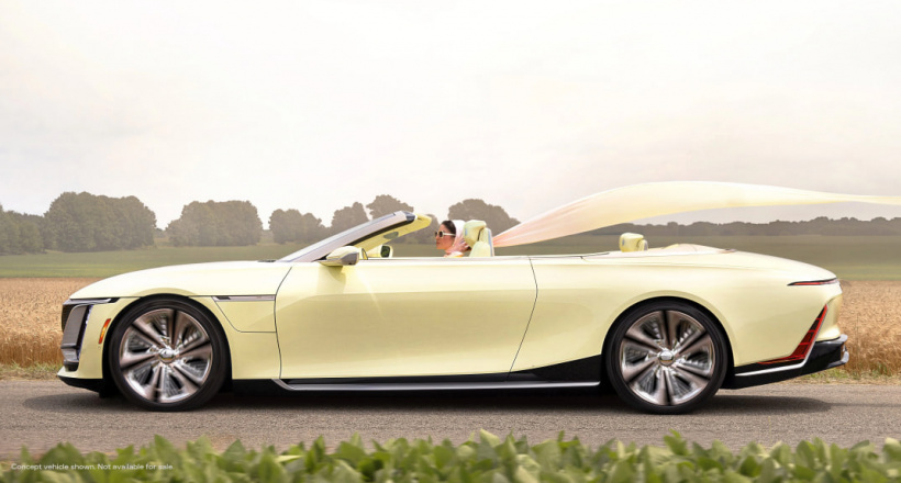 Cadillac Sollei Concept: Xe điện mui trần siêu sang, thanh lịch và công phu