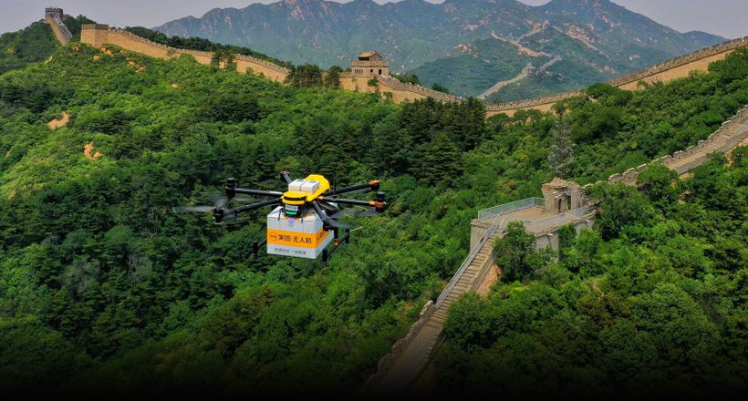 Độc lạ dịch vụ giao đồ ăn cho du khách tới tận Vạn Lý Trường Thành