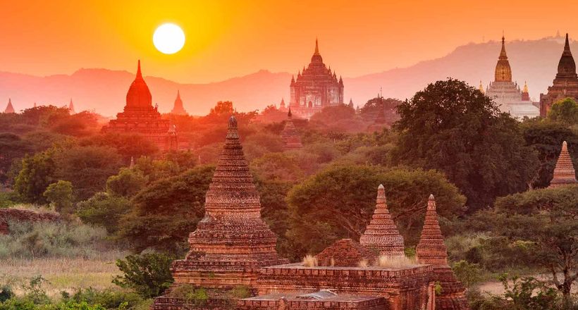 Ngắm khoảnh khắc bình minh rực rỡ nhất tại thành phố cổ Bagan