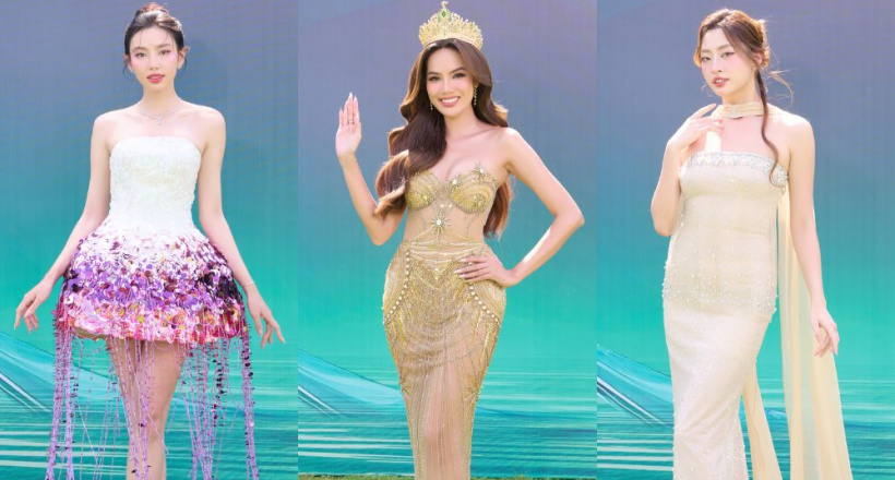 Lê Hoàng Phương, Lương Linh, Thùy Tiên mỗi người một vẻ tại buổi công bố vương miện Miss Grand Vietnam 2024
