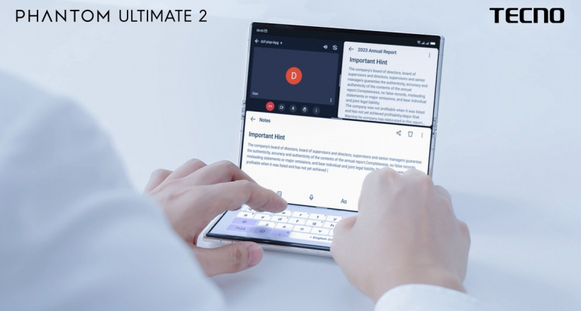 Video giới thiệu smartphone màn hình gập ba của Tecno