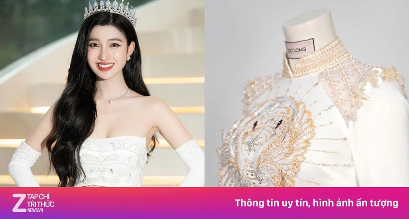 Áo dài đính 200 viên đá Swarovski của Phương Nhi