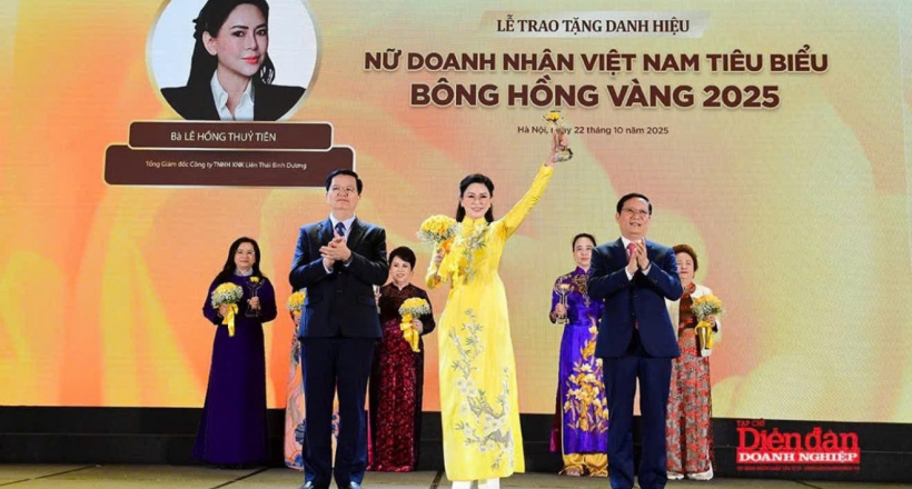 CEO Lê Hồng Thủy Tiên – Nữ lãnh đạo IPPG được vinh danh Top 10 “Bông Hồng Vàng Việt Nam 2025”