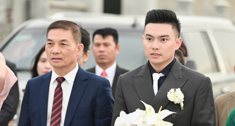 Chồng doanh nhân của Đỗ Thị Hà tới đón dâu ở Thanh Hóa