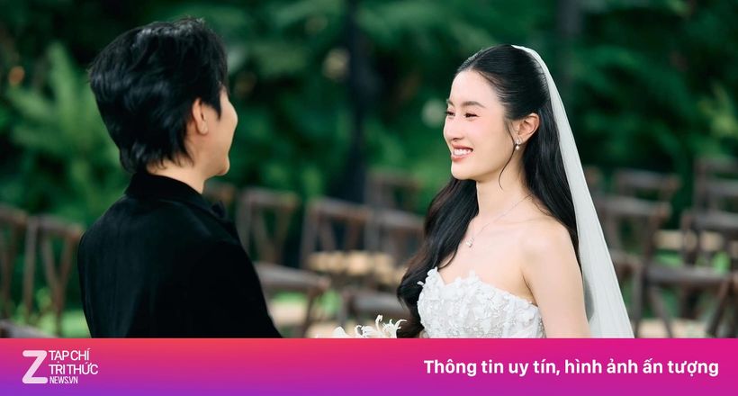 Chi tiết đặc biệt ở váy cưới của vợ Vũ Cát Tường