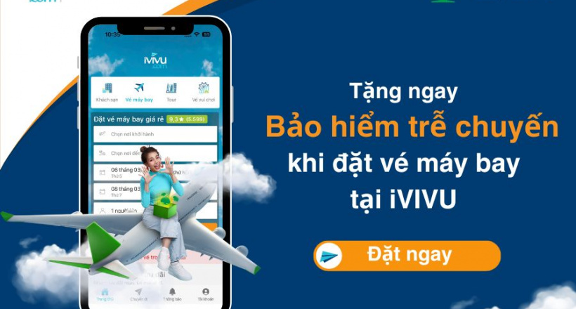 Chuyến bay thuận lợi, an tâm với bảo hiểm trễ chuyến tại iVIVU