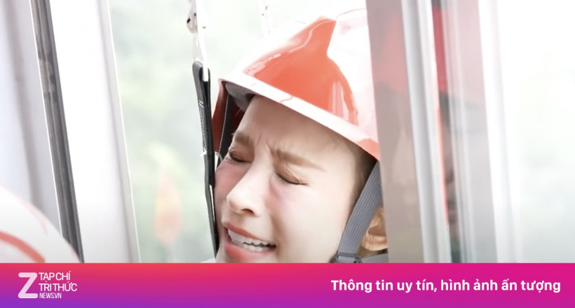 Huyền Baby hoảng loạn khi đu dây từ độ cao 30 m