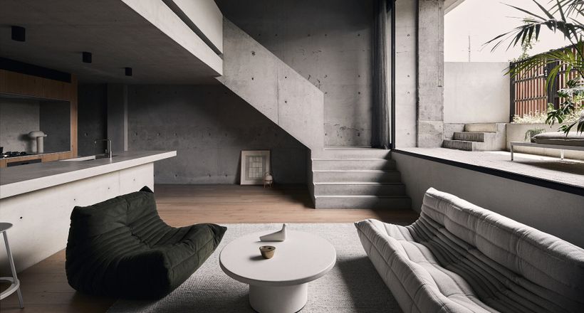 Điểm giao của bê tông và gỗ nơi căn hộ Melbourne