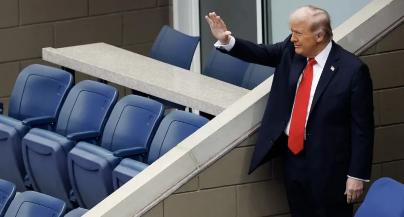 Rolex toan tính gì khi gặp ông Trump ở khán đài US Open